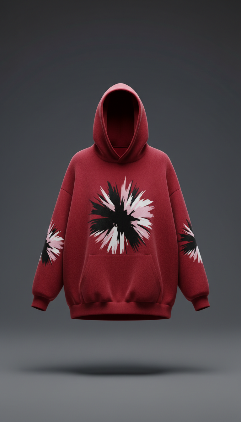 Oversized Cotton Blend Hoodie