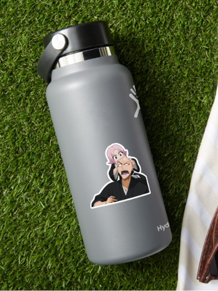 Yachiru nomming on Ikkaku Sticker