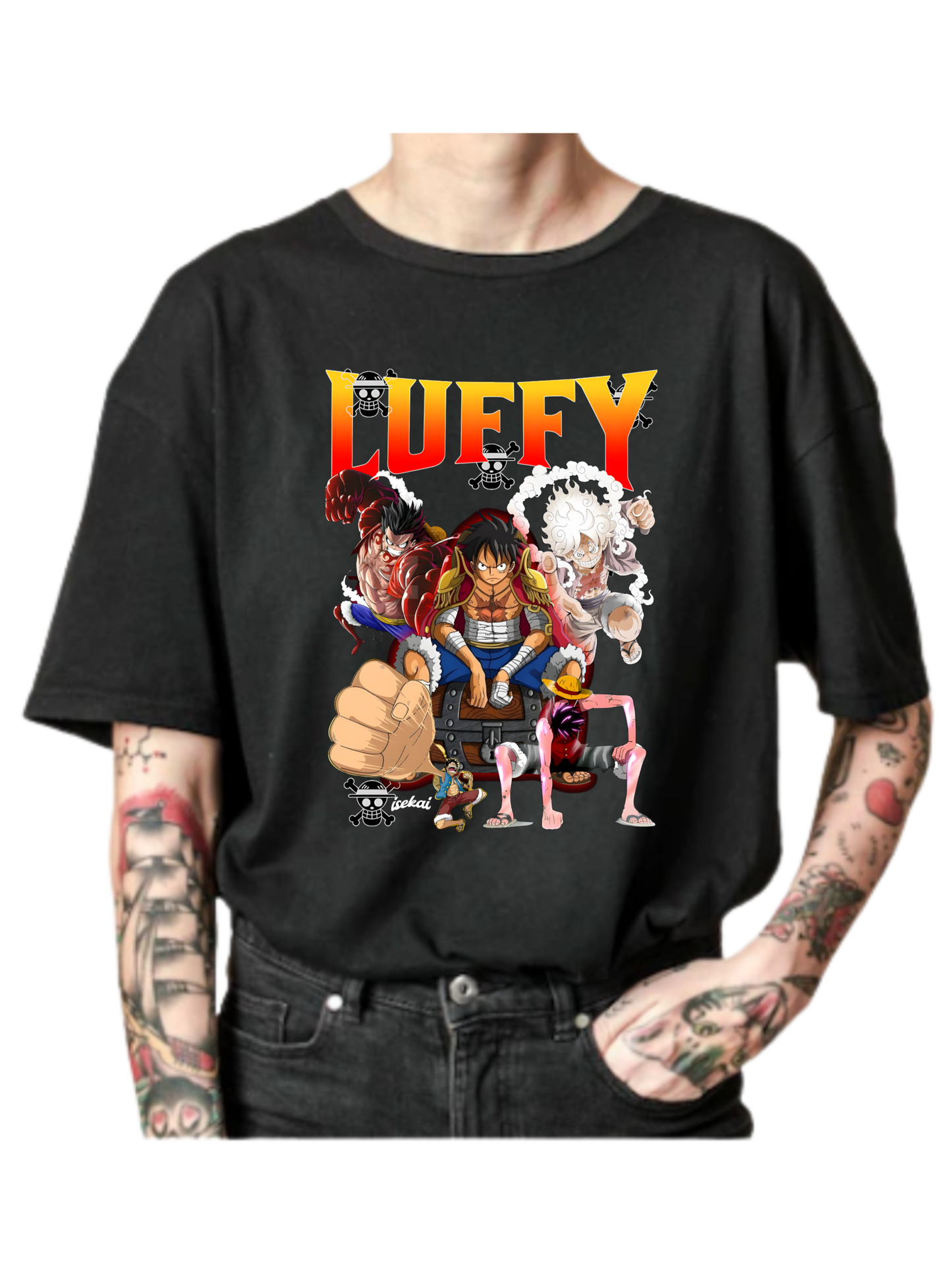 Luffy 90s Retro Remix Tee