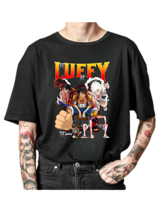 Luffy 90s Retro Remix Tee