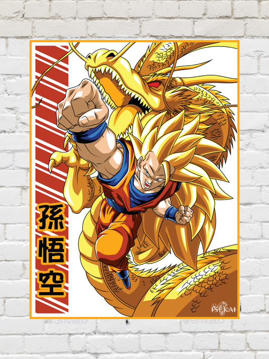Goku SSJ 3 Dragon Fist Poster