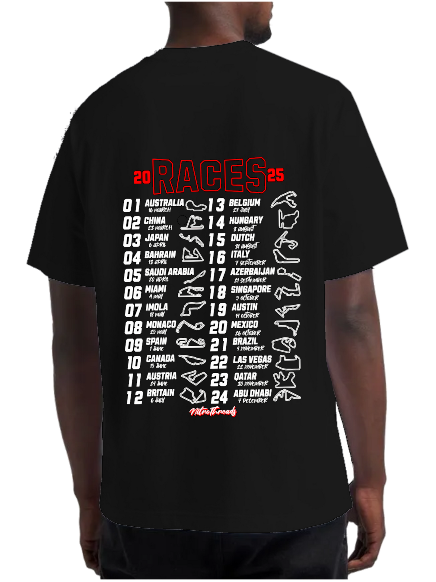 '25 Race Calendar Tee