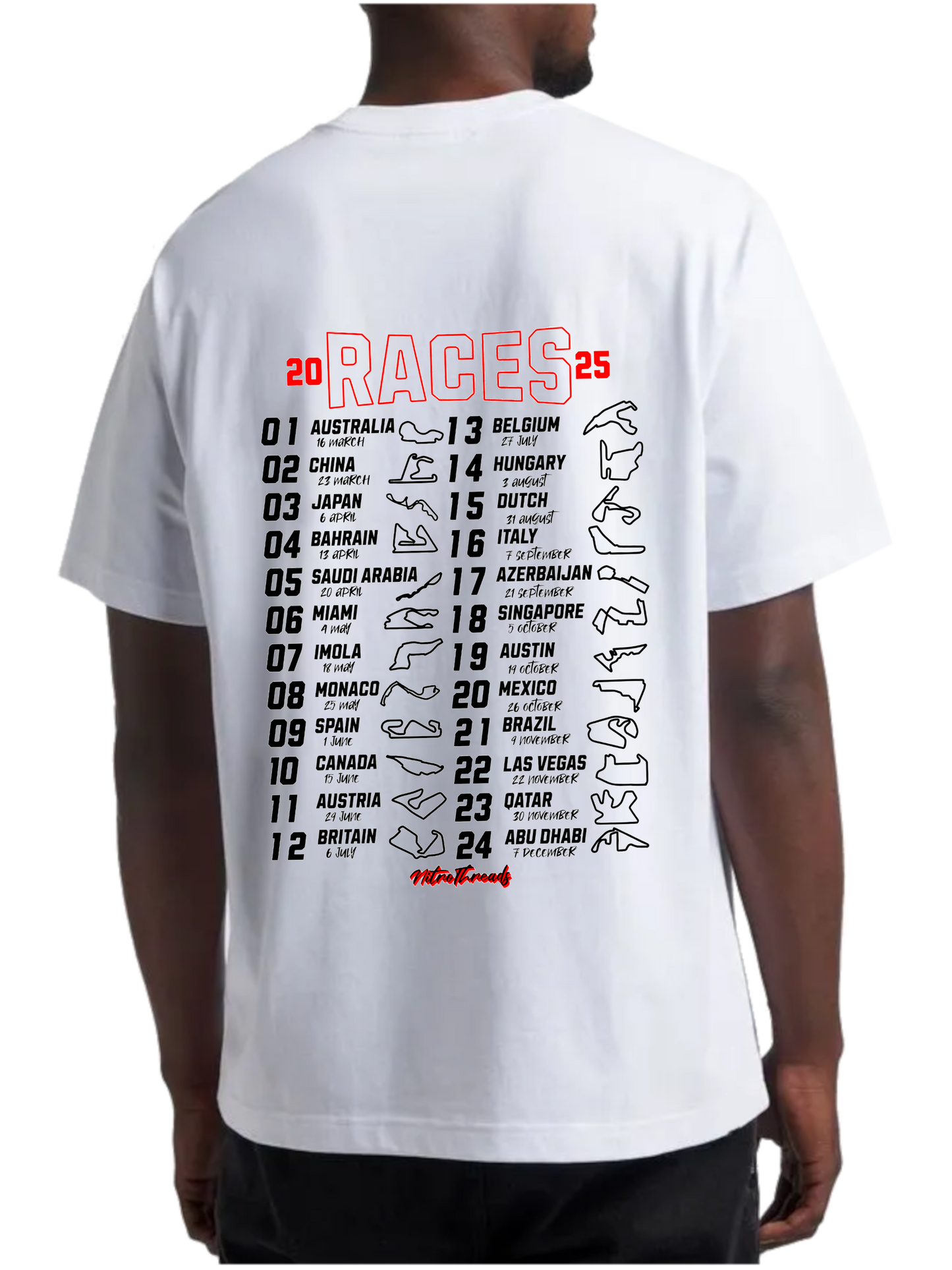 '25 Race Calendar Tee