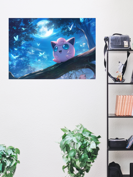 Jigglypuff Nightscape Poster