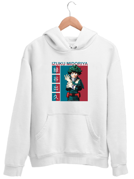 White Izuku Midoriya Hoodie